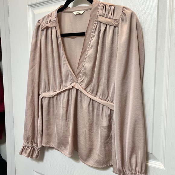 Lucky Brand Silky Babydoll Blouse - Picture 4 of 11